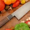Damascus Chef's Knife (Santoku) With Walnut Burl (6-2/3 In.)