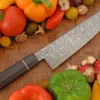 Damascus Chef's Knife (Gyuto) With African Blackwood - 8-1/2 In.