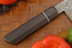 Damascus Chef's Knife (Gyuto) With African Blackwood - 8-1/2 In. -Optimal Knives Store 105817 3 x