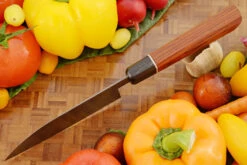 Damascus Santoku (5-1/4 In.) With Cocobolo And Buffalo Horn -Optimal Knives Store 105818 4 x