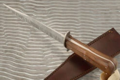 Sheffield Style Bowie With Checkered Black Walnut 9 Sheffield Style Bowie With Checkered Black Walnut -Optimal Knives Store 105871 4 x