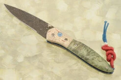 Optimal Knives Store 30 O'ahu Folder With Maple Burl, Mokume And Damascus