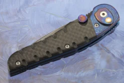 Lightning Pool Lock Folder With Carbon Fiber And Timascus - San Mai Damascus -Optimal Knives Store 105893 3 x
