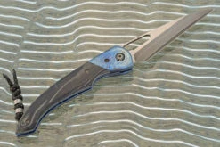 Black Panther Folder With Black/Gray Micarta, Timascus, And San Mai Damascus 13 Black Panther Folder With Black/Gray Micarta, Timascus, And San Mai Damascus -Optimal Knives Store 105920 7 x