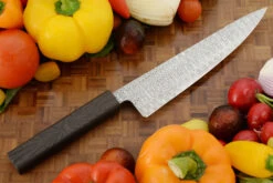 Damascus Chef's Knife (Gyuto) With Black Chatoyant FatCarbon, 8 Inch -Optimal Knives Store 105995 7 x