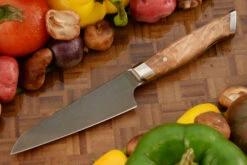 Forged Paring Knife With Bigleaf Maple Burl (4") - 52100 Carbon Steel 5 Forged Paring Knife With Bigleaf Maple Burl (4") - 52100 Carbon Steel -Optimal Knives Store 106034 3 x