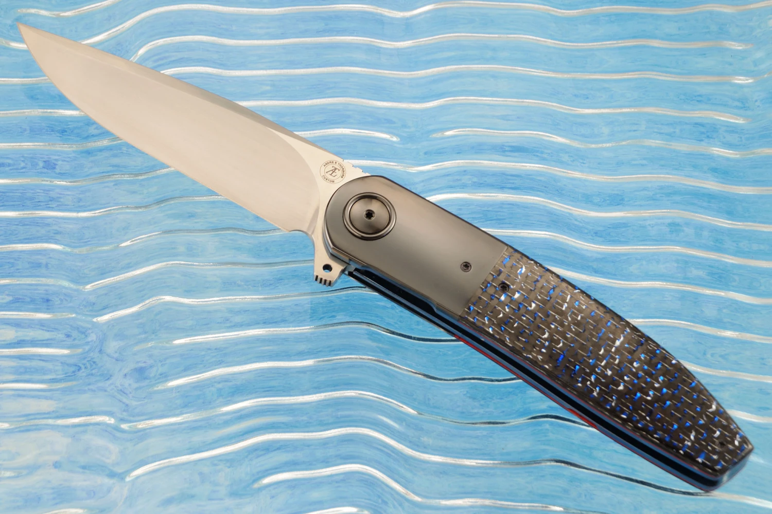 L28 Flipper With Blue/Silver Carbon Fiber And Zirconium (Ceramic IKBS) - CTS-XHP 1 L28 Flipper With Blue/Silver Carbon Fiber And Zirconium (Ceramic IKBS) - CTS-XHP