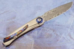 Engraved Boudicca Full Dress Front Flipper With Damasteel And Timascus (Ceramic IKBS) 9 Engraved Boudicca Full Dress Front Flipper With Damasteel And Timascus (Ceramic IKBS) -Optimal Knives Store 106081 5 x