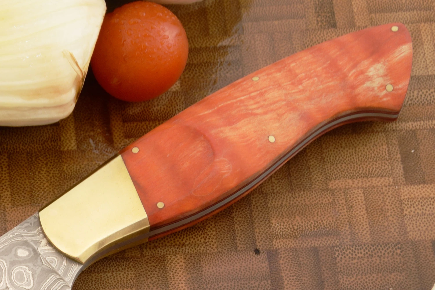 Damascus Chef's Knife (7-2/3") With Curly MapleBest Novice Kitchen Knife - Durban Easter Knife Show, 2022 3 Damascus Chef's Knife (7-2/3") With Curly MapleBest Novice Kitchen Knife - Durban Easter Knife Show, 2022 - Image 3