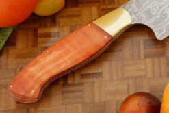 Damascus Chef's Knife (7-2/3") With Curly MapleBest Novice Kitchen Knife - Durban Easter Knife Show, 2022 11 Damascus Chef's Knife (7-2/3") With Curly MapleBest Novice Kitchen Knife - Durban Easter Knife Show, 2022 -Optimal Knives Store 106086 5 x