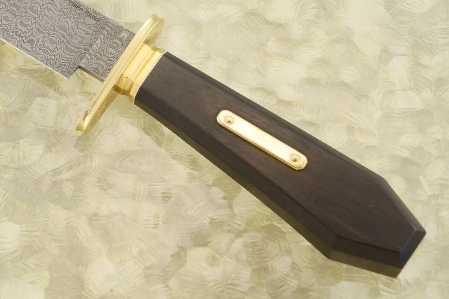 Damascus Bowie With African Blackwood - Best Novice Fighter, Durban Easter Show, 2022 3 Damascus Bowie With African Blackwood - Best Novice Fighter, Durban Easter Show, 2022 - Image 3