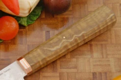 San Mai Chef's Knife With Curly Maple (6-2/3") -Optimal Knives Store 106093 3 x