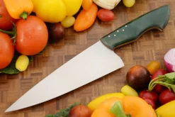 Chef's Knife (8") With Green G-Carta -Optimal Knives Store 106100 5 x