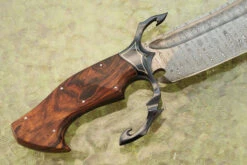 Ladder Damascus Cutlass With Ironwood -Optimal Knives Store 106104 5 x