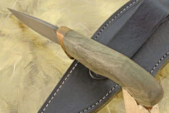 Clip Point Hunter With Curly Maple -Optimal Knives Store 106135 4 x