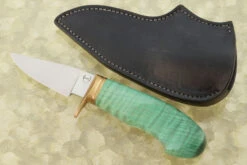 Drop Point Hunter With Curly Maple