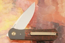 Samson Front Flipper With Lava Flow FatCarbon And Zirconium (IKBS) - M390 8 Samson Front Flipper With Lava Flow FatCarbon And Zirconium (IKBS) - M390 -Optimal Knives Store 106141 4 x