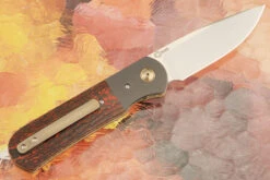 Samson Front Flipper With Lava Flow FatCarbon And Zirconium (IKBS) - M390 9 Samson Front Flipper With Lava Flow FatCarbon And Zirconium (IKBS) - M390 -Optimal Knives Store 106141 5 x