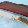 Belt Knife With Sheep Horn
