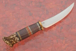 Scagel Style Hunter With Crown Stag -Optimal Knives Store 106155 6 x