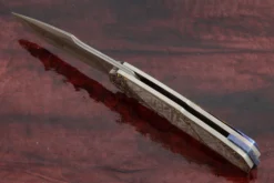 Engraved Boudicca Full Dress Flipper With Damacore, Timascus, And Twin Pockets Meteorite (Ceramic IKBS) -Optimal Knives Store 106162 4 x