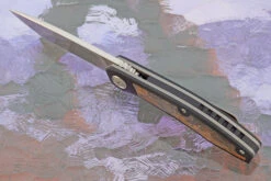 A7 Front Flipper With Maple Burl - M390 7 A7 Front Flipper With Maple Burl - M390 -Optimal Knives Store 106192 3 x