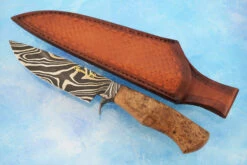 Twist Damascus Hunter With Thuya Burl