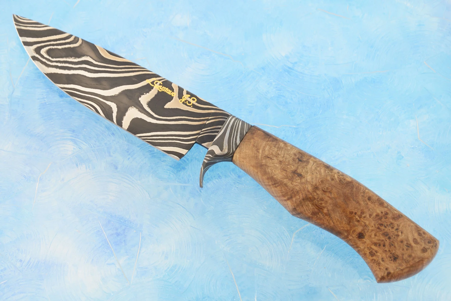 Twist Damascus Hunter With Thuya Burl 2 Twist Damascus Hunter With Thuya Burl - Image 2