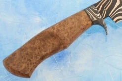 Twist Damascus Hunter With Thuya Burl 13 Twist Damascus Hunter With Thuya Burl -Optimal Knives Store 106204 6 x