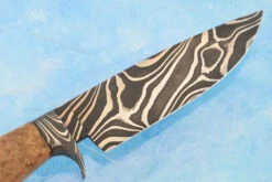 Twist Damascus Hunter With Thuya Burl 14 Twist Damascus Hunter With Thuya Burl -Optimal Knives Store 106204 7 x