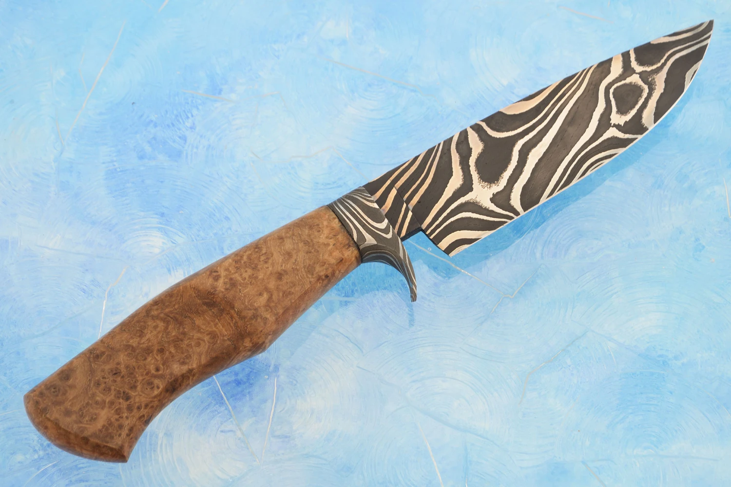 Twist Damascus Hunter With Thuya Burl 8 Twist Damascus Hunter With Thuya Burl - Image 8
