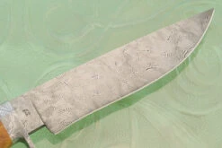 Mosaic Damascus Hunter With Carved Black Ash Burl -Optimal Knives Store 106211 6 x