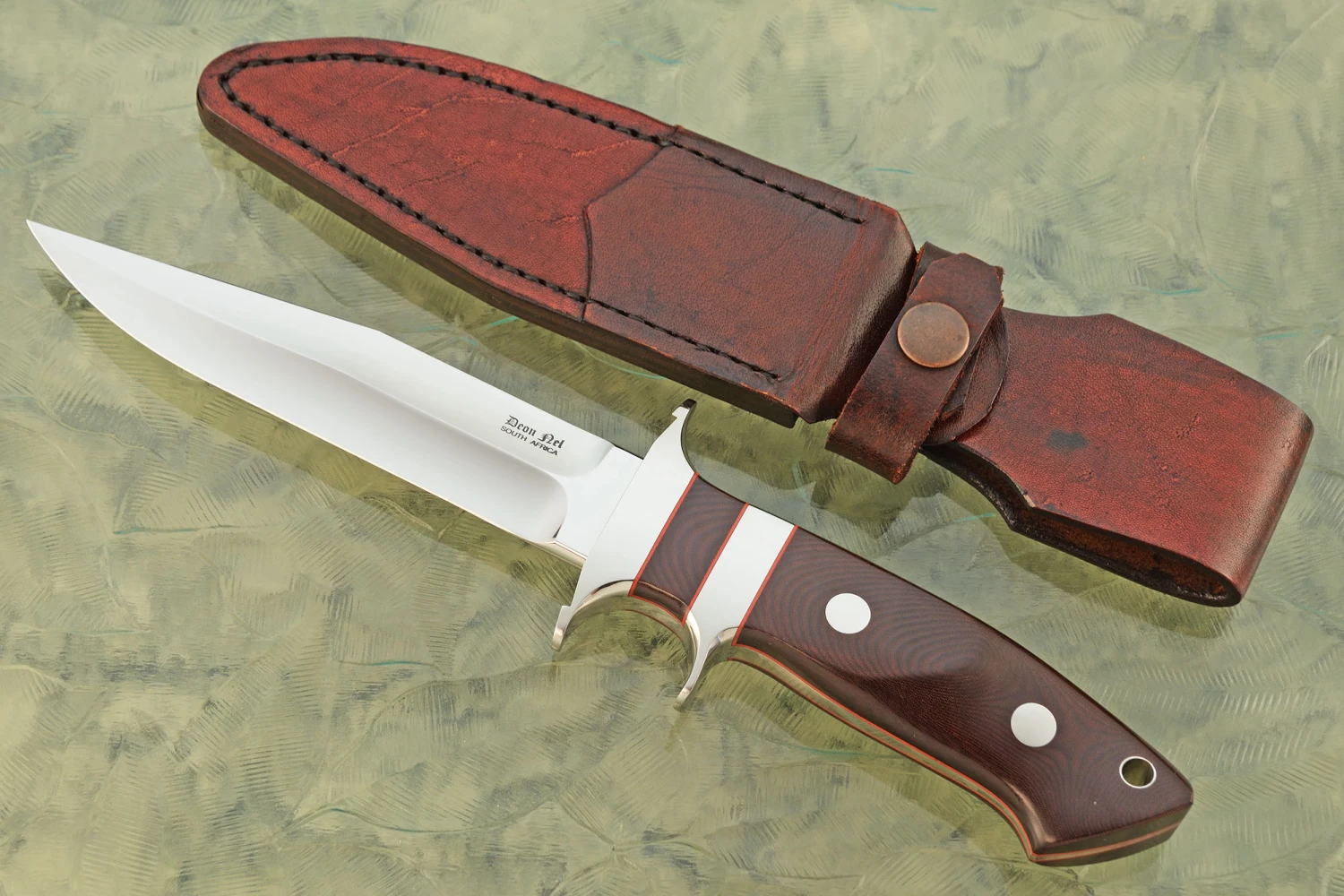 Loveless Style Sub-Hilt (5-1/2") With Maroon Micarta 1 Loveless Style Sub-Hilt (5-1/2") With Maroon Micarta