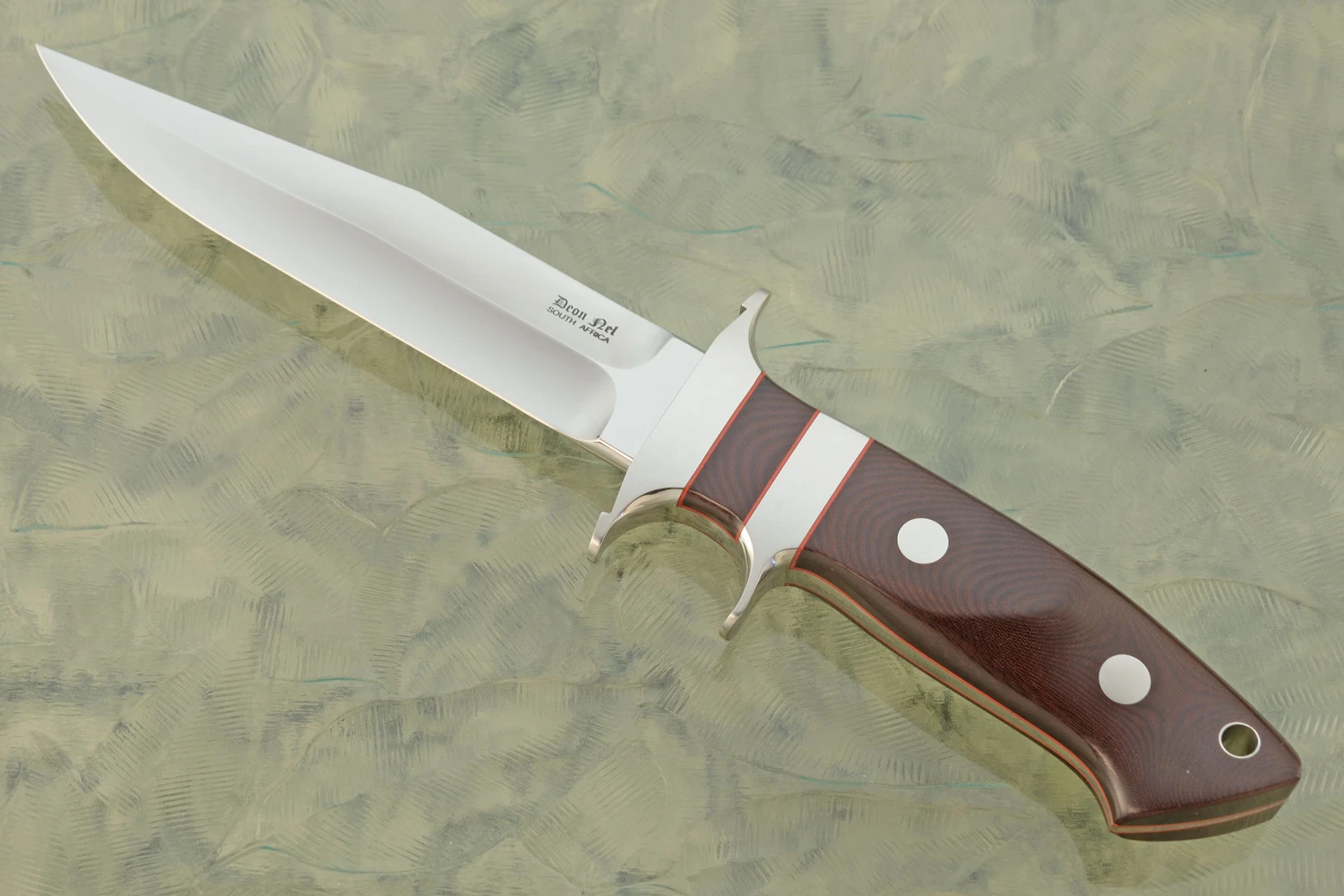 Loveless Style Sub-Hilt (5-1/2") With Maroon Micarta 2 Loveless Style Sub-Hilt (5-1/2") With Maroon Micarta - Image 2