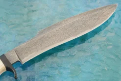 Mosaic Damascus San Mai Sub Hilt Khukri With Ancient Walrus Ivory -Optimal Knives Store 106244 6 x