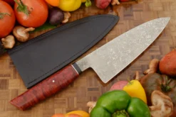 Chef's Knife (7-1/4") With Ringed Gidgee - 80CrV2 Carbon Steel