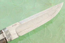 Damascus Hunter With Desert Ironwood -Optimal Knives Store 106277 3 x