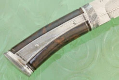 Damascus Hunter With Desert Ironwood -Optimal Knives Store 106277 4 x