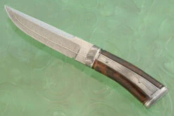 Damascus Hunter With Desert Ironwood -Optimal Knives Store 106277 8 x