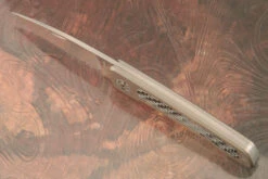 Pointer Slipjoint With Titanium And Black & White Carbon Fiber Inlays - M390 -Optimal Knives Store 106311 3 x