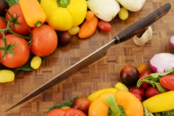 Chef's Knife (9-1/3") With Tasmanian Blackwood - 80CrV2 Carbon Steel -Optimal Knives Store 106328 4 x