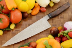 Chef's Knife (9-1/3") With Tasmanian Blackwood - 80CrV2 Carbon Steel -Optimal Knives Store 106328 7 x