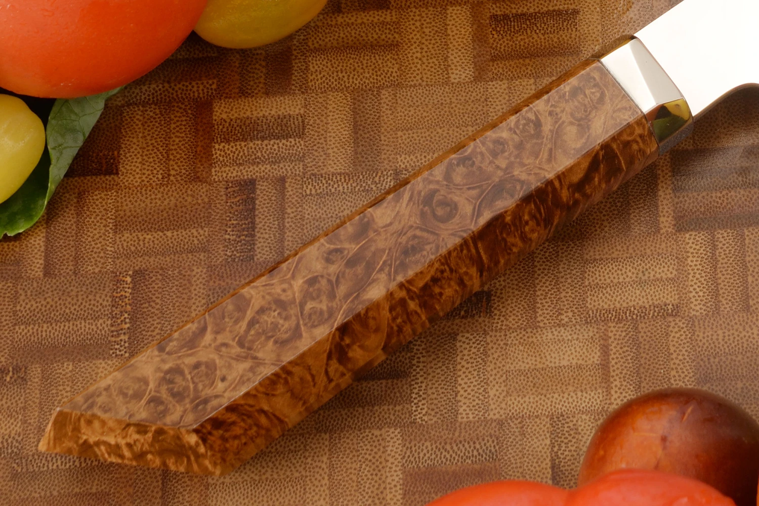 Notus Kiritsuke Chef's Knife (9") With Maple Burl - AEB-L 2 Notus Kiritsuke Chef's Knife (9") With Maple Burl - AEB-L - Image 2