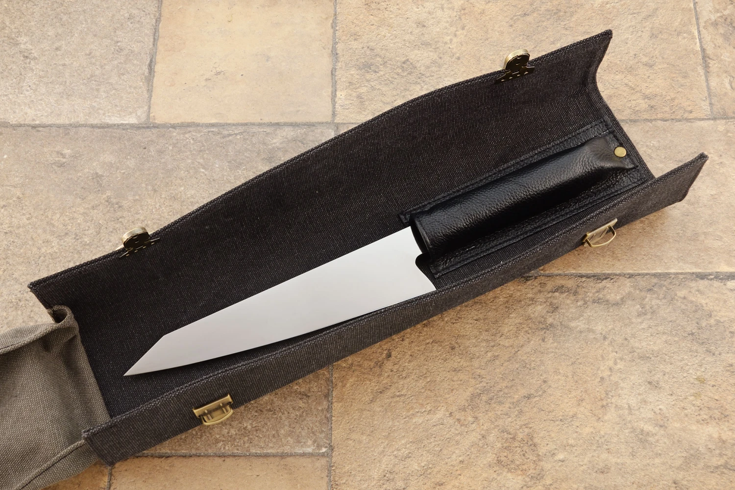 Notus Kiritsuke Chef's Knife (9") With Maple Burl - AEB-L 6 Notus Kiritsuke Chef's Knife (9") With Maple Burl - AEB-L - Image 6