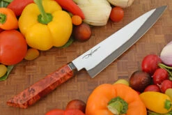 Hedylogos San Mai Gyuto (8-3/4 In.) With Maple Burl And Onyx Trustone