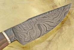 Integral Damascus Field Knife With Dinosaur Bone 14 Integral Damascus Field Knife With Dinosaur Bone -Optimal Knives Store 106391 7 x