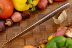 Utility Knife (4-1/4 In.) With Linen Burl Micarta - AEB-L Stainless -Optimal Knives Store 106415 3 x