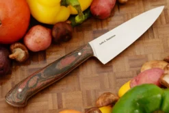 Utility Knife (4-1/4 In.) With Linen Burl Micarta - AEB-L Stainless -Optimal Knives Store 106415 5 x