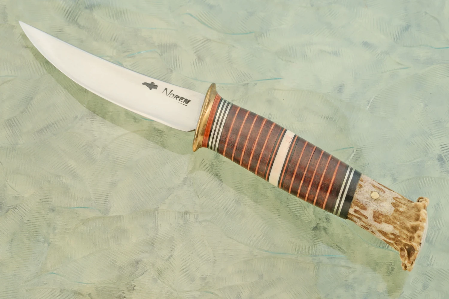 Scagel Style Hunter With Crown Stag And Mammoth Ivory 2 Scagel Style Hunter With Crown Stag And Mammoth Ivory - Image 2