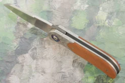 EXK Plus Front Flipper With Micarta, Timascus, And Damasteel - M390 (Ceramic Pivot) -Optimal Knives Store 106457 3 x